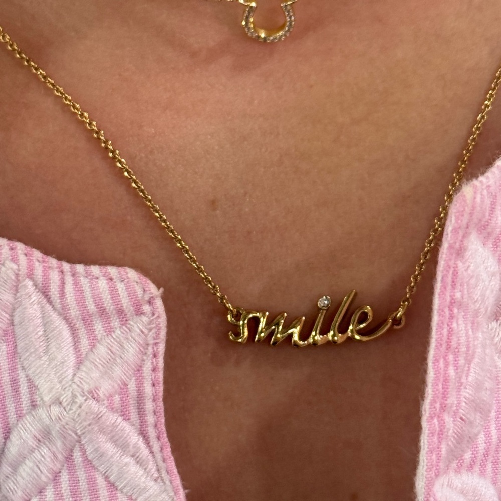 Kate Spade Gold Smile Necklace